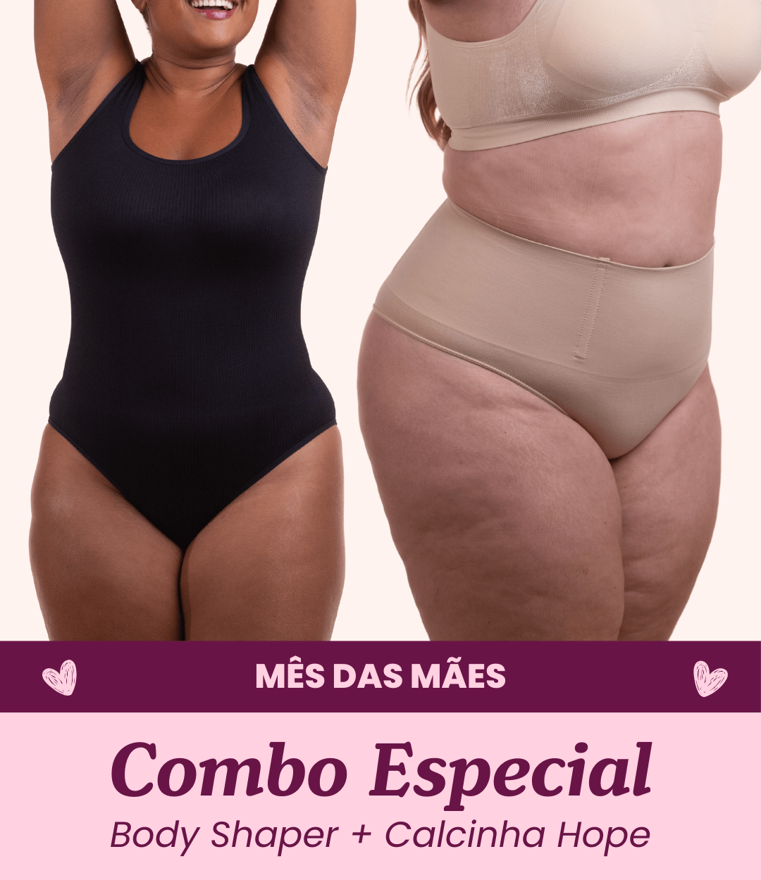 Combo Especial - 1 Body Shaper Canelado + 1 Calcinha Hope - Midastime