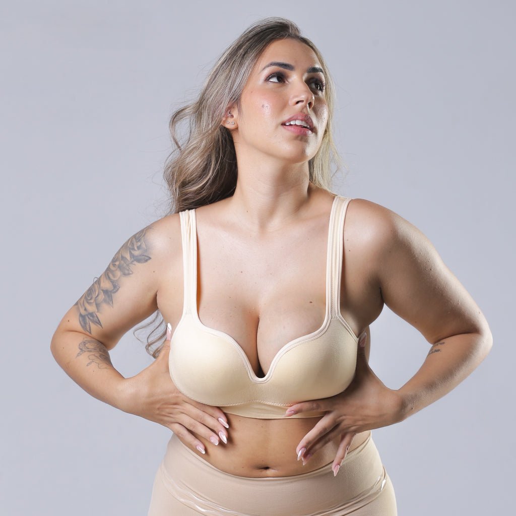 Combo Especial - 1 Sutiã Push Up + 1 Body Shaper Canelado - Midastime