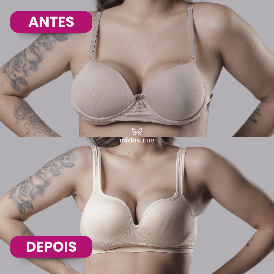 Combo Especial - 2 Sutiãs Efeito Push Up - Sem Arames que Machucam - Sem Costura - Midastime