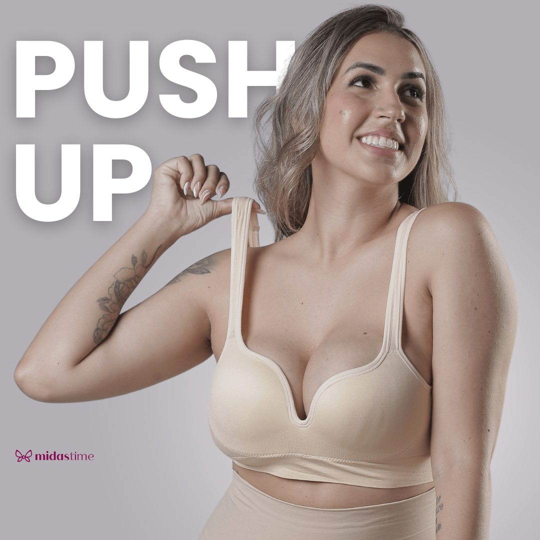 Combo Especial - 2 Sutiãs Efeito Push Up - Sem Arames que Machucam - Sem Costura - Midastime