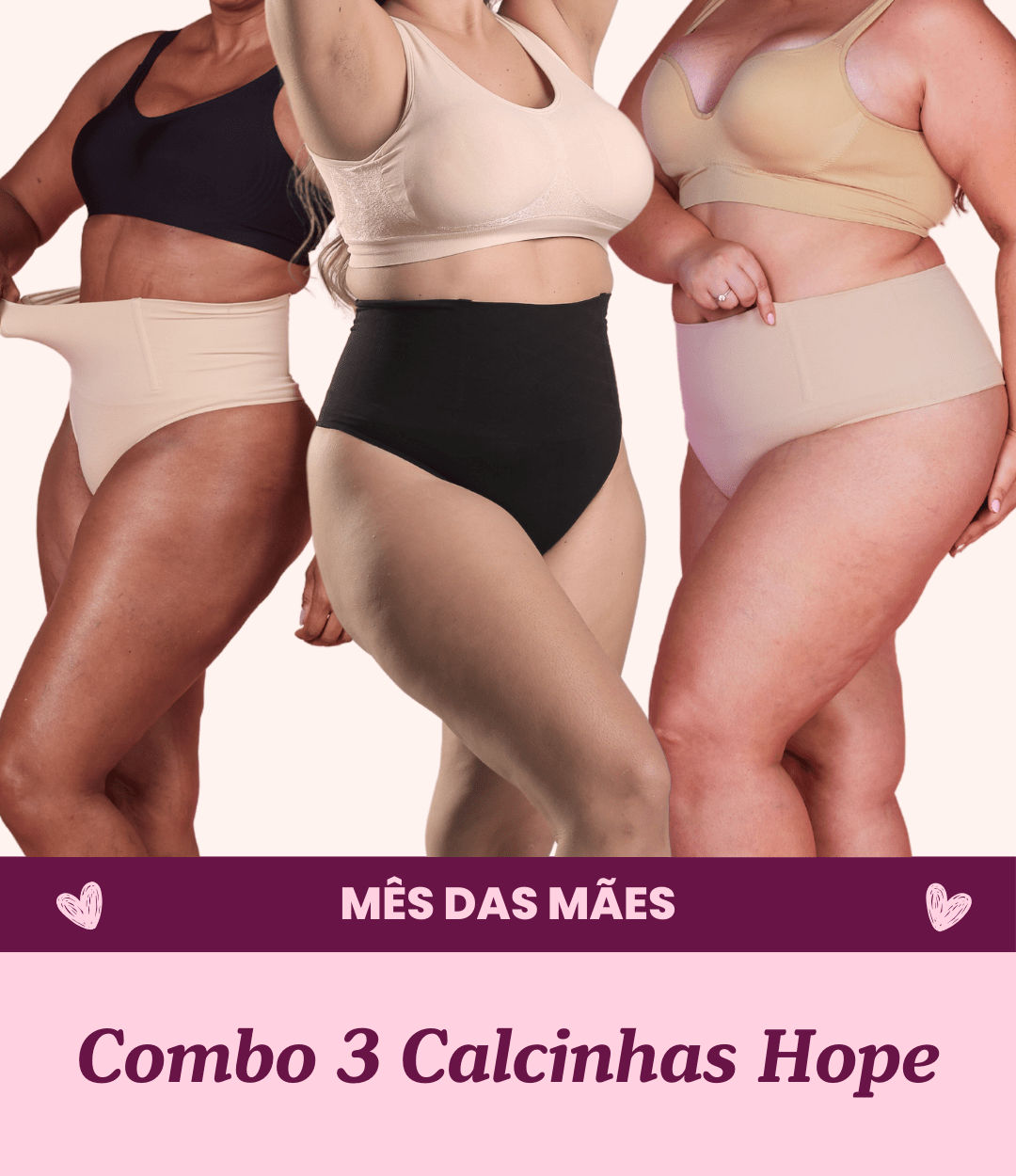 Combo Especial - 3 Calcinhas Hope - Redutora de Medidas - Midastime
