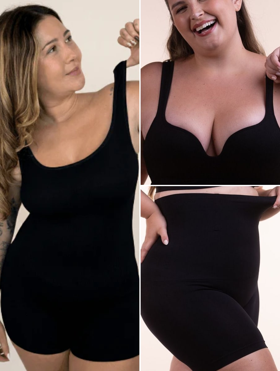 Sutiã Push Up + Macaquinho Shaper + Up Shaper