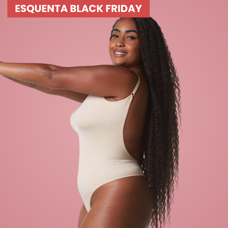 Body Curve Naked - Body Modelador Com Abertura Higiênica Costas Aberta