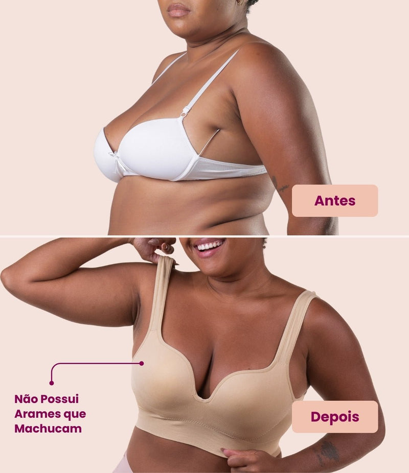 Antes e depois: Push Up: sem arames que machucam
