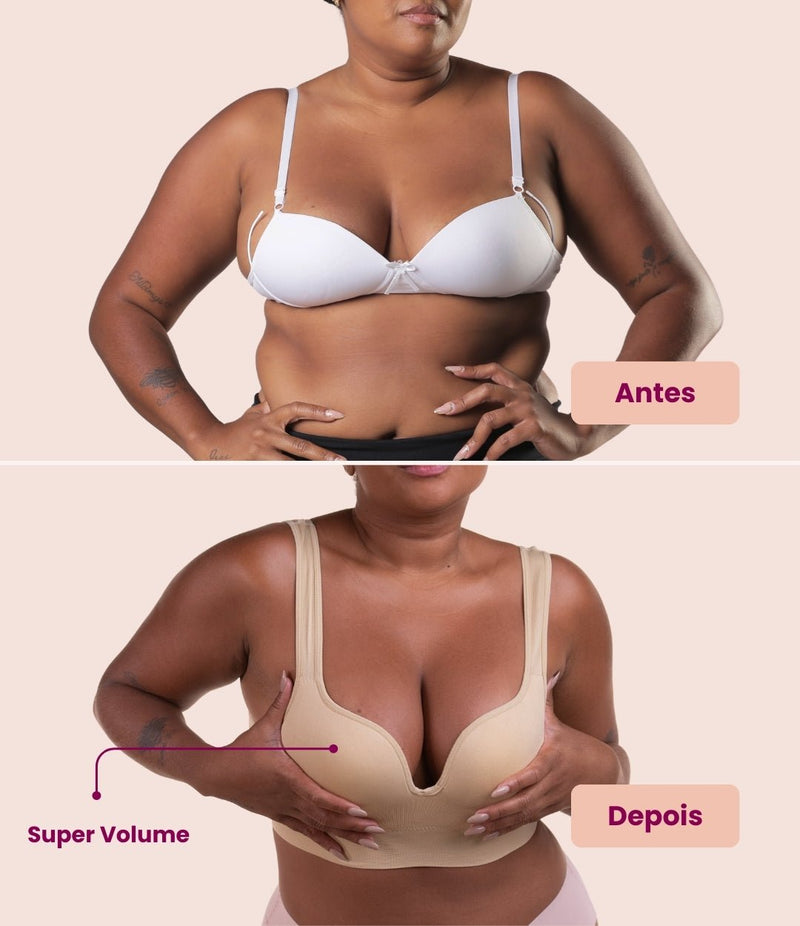 Antes e depois: Push Up: mais volume no decote