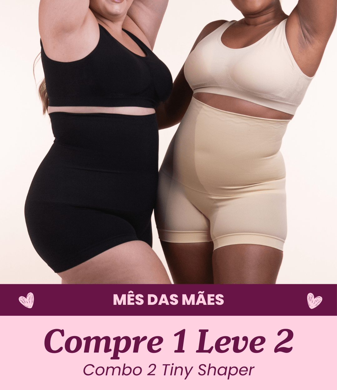 Tiny Shaper - Modelo Boyshort - Compre 1 Leve 2 - Midastime