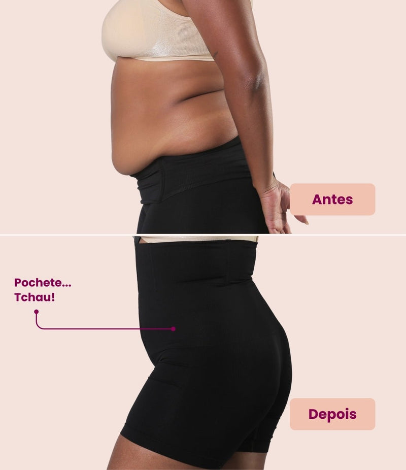 Antes e depois: Cintura marcada de perfil